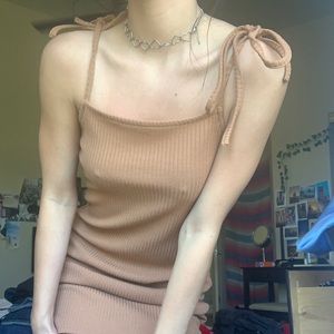 pacsun tan dress